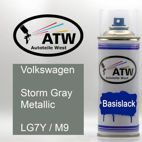 Volkswagen, Storm Gray Metallic, LG7Y / M9: 400ml Sprühdose, von ATW Autoteile West.